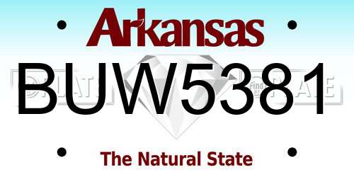 BUW5381 Arkansas License Plate