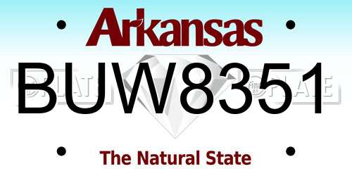 BUW8351 Arkansas License Plate