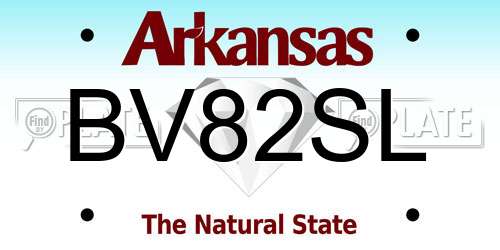 BV82SL Arkansas License Plate
