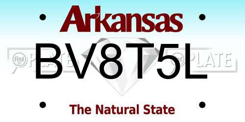 BV8T5L Arkansas License Plate