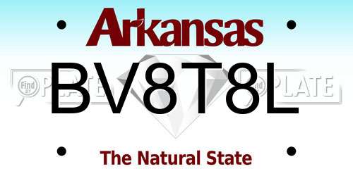 BV8T8L Arkansas License Plate