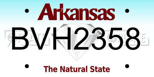 BVH2358 Arkansas License Plate