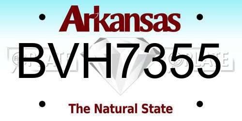 BVH7355 Arkansas License Plate