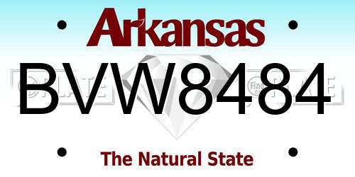 BVW8484 Arkansas License Plate