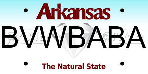 BVWBABA Arkansas License Plate