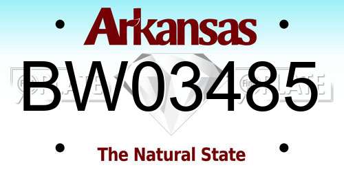 BW03485 Arkansas License Plate