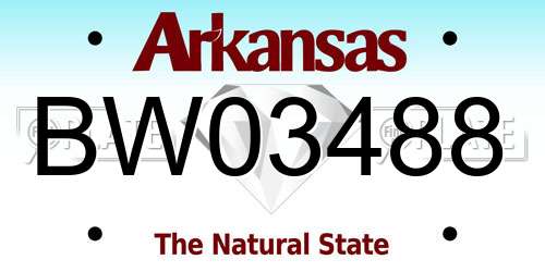 BW03488 Arkansas License Plate