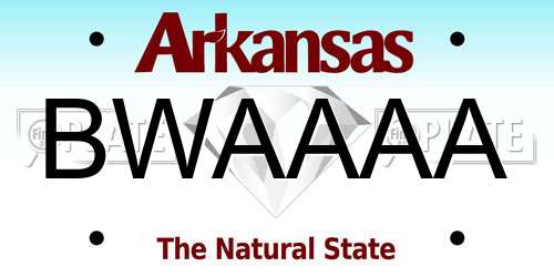 BWAAAA Arkansas License Plate