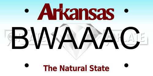 BWAAAC Arkansas License Plate