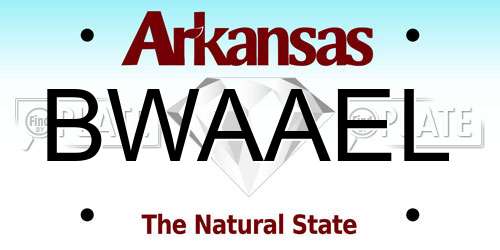 BWAAEL Arkansas License Plate
