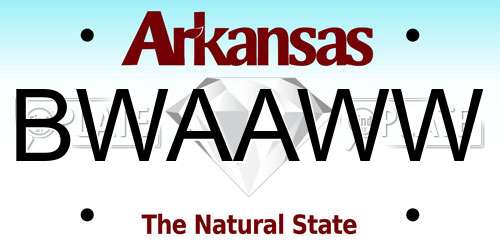 BWAAWW Arkansas License Plate
