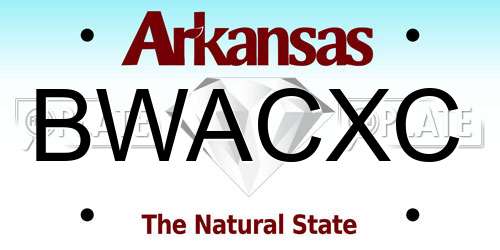 BWACXC Arkansas License Plate