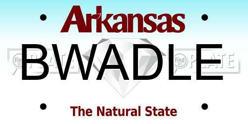 BWADLE Arkansas License Plate