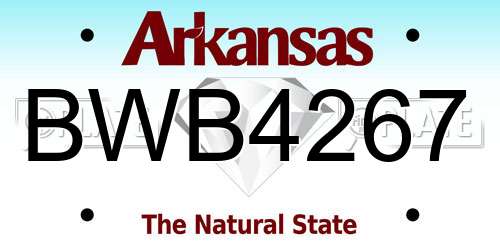 BWB4267 Arkansas License Plate