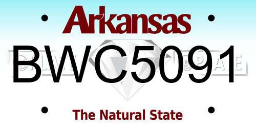 BWC5091 Arkansas License Plate