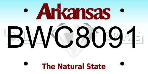 BWC8091 Arkansas License Plate