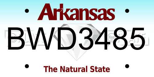 BWD3485 Arkansas License Plate
