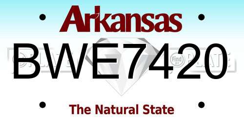 BWE7420 Arkansas License Plate