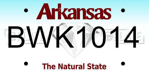 BWK1014 Arkansas License Plate