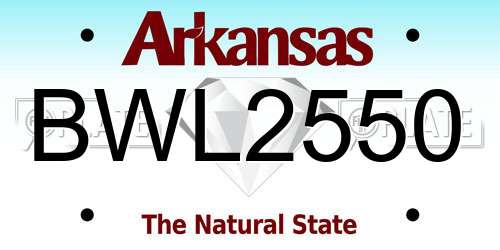 BWL2550 Arkansas License Plate