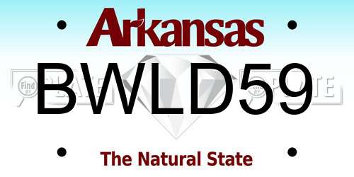 BWLD59 Arkansas License Plate