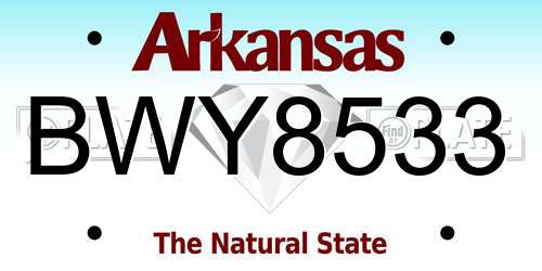 BWY8533 Arkansas License Plate
