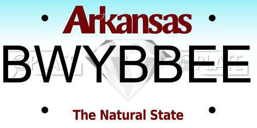 BWYBBEE Arkansas License Plate