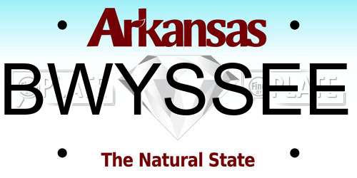 BWYSSEE Arkansas License Plate