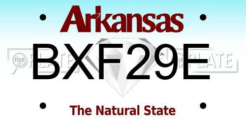 BXF29E Arkansas License Plate