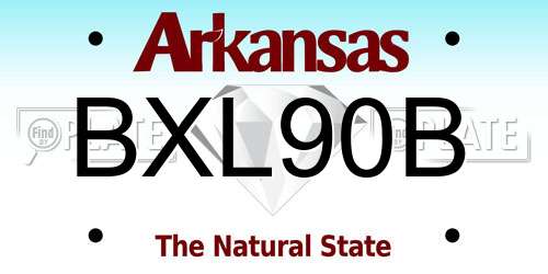 BXL90B Arkansas License Plate