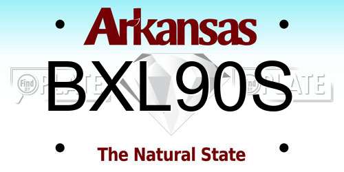 BXL90S Arkansas License Plate