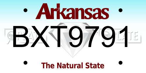 BXT9791 Arkansas License Plate