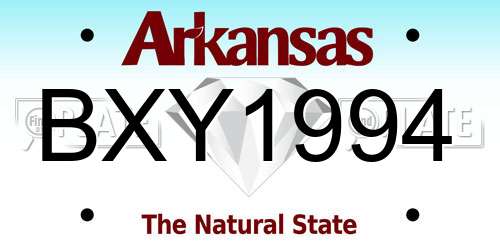 BXY1994 Arkansas License Plate