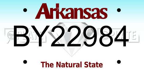 BY22984 Arkansas License Plate