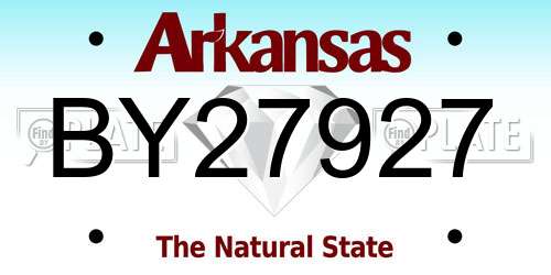 BY27927 Arkansas License Plate