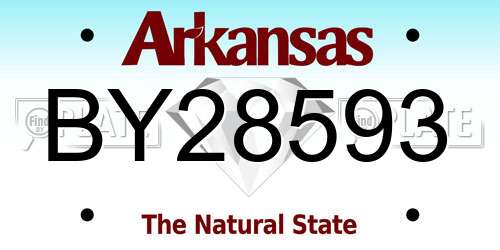 BY28593 Arkansas License Plate