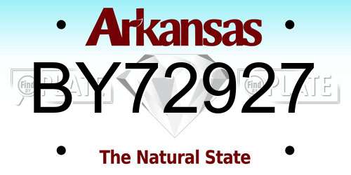 BY72927 Arkansas License Plate