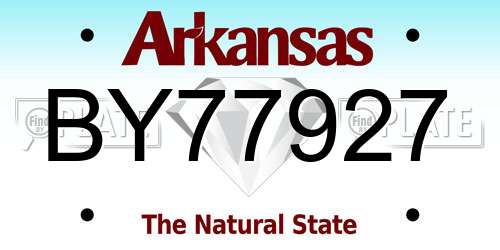 BY77927 Arkansas License Plate