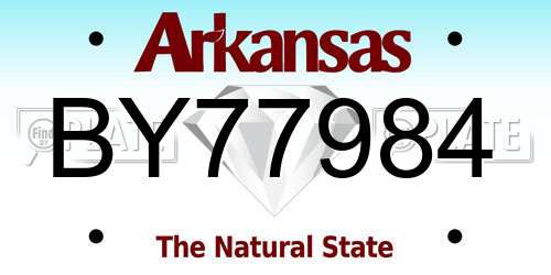 BY77984 Arkansas License Plate