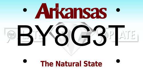 BY8G3T Arkansas License Plate
