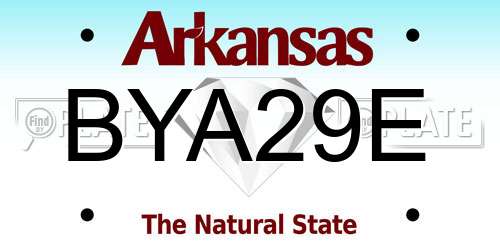 BYA29E Arkansas License Plate