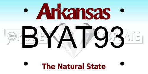 BYAT93 Arkansas License Plate