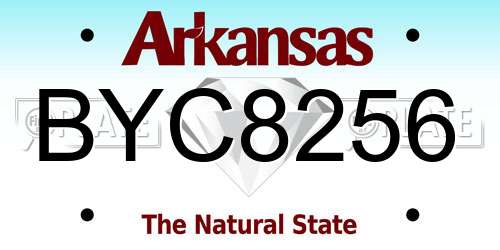 BYC8256 Arkansas License Plate