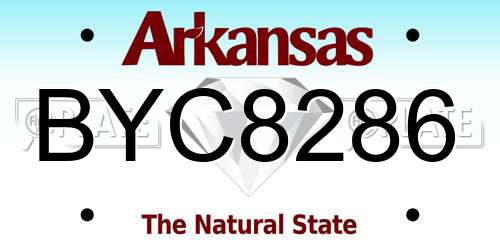 BYC8286 Arkansas License Plate