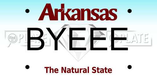 BYEEE Arkansas License Plate