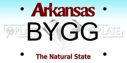 BYGG Arkansas License Plate