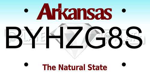 BYHZG8S Arkansas License Plate