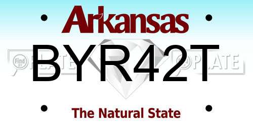 BYR42T Arkansas License Plate