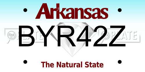 BYR42Z Arkansas License Plate