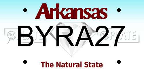 BYRA27 Arkansas License Plate
